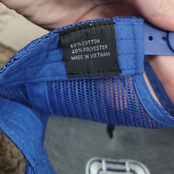 Travis Mathew Big Bend Royal Blue Mesh Pineapple Print Adjustable Hat - Picture 9 of 10